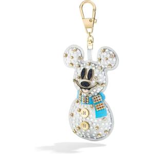 BaubleBar Licensed Halloween, Christmas, Seasonal Bag Charms – Giftable and Fun Keychains for All Ages(Mickey Mouse Snowman)