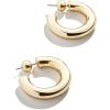 BaubleBar Dalilah Gold-Plated Hoop Earrings for Women – Lightweight Hypoallergenic Gold-Plated Hoops with Post Back Closure(Chunky – 23 mm)