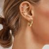 BaubleBar Dalilah Gold-Plated Hoop Earrings for Women – Lightweight Hypoallergenic Gold-Plated Hoops with Post Back Closure(Chunky – 23 mm)