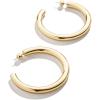 BaubleBar Dalilah Gold-Plated Hoop Earrings for Women – Lightweight Hypoallergenic Gold-Plated Hoops with Post Back Closure(Chunky – 46 mm)