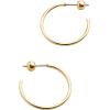 BaubleBar Dalilah Gold-Plated Hoop Earrings for Women – Lightweight Hypoallergenic Gold-Plated Hoops with Post Back Closure(Delicate – 20 mm)