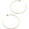 BaubleBar Dalilah Gold-Plated Hoop Earrings for Women – Lightweight Hypoallergenic Gold-Plated Hoops with Post Back Closure(Delicate – 46 mm)