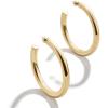 BaubleBar Dalilah Gold-Plated Hoop Earrings for Women – Lightweight Hypoallergenic Gold-Plated Hoops with Post Back Closure(Chunky – 46 mm)