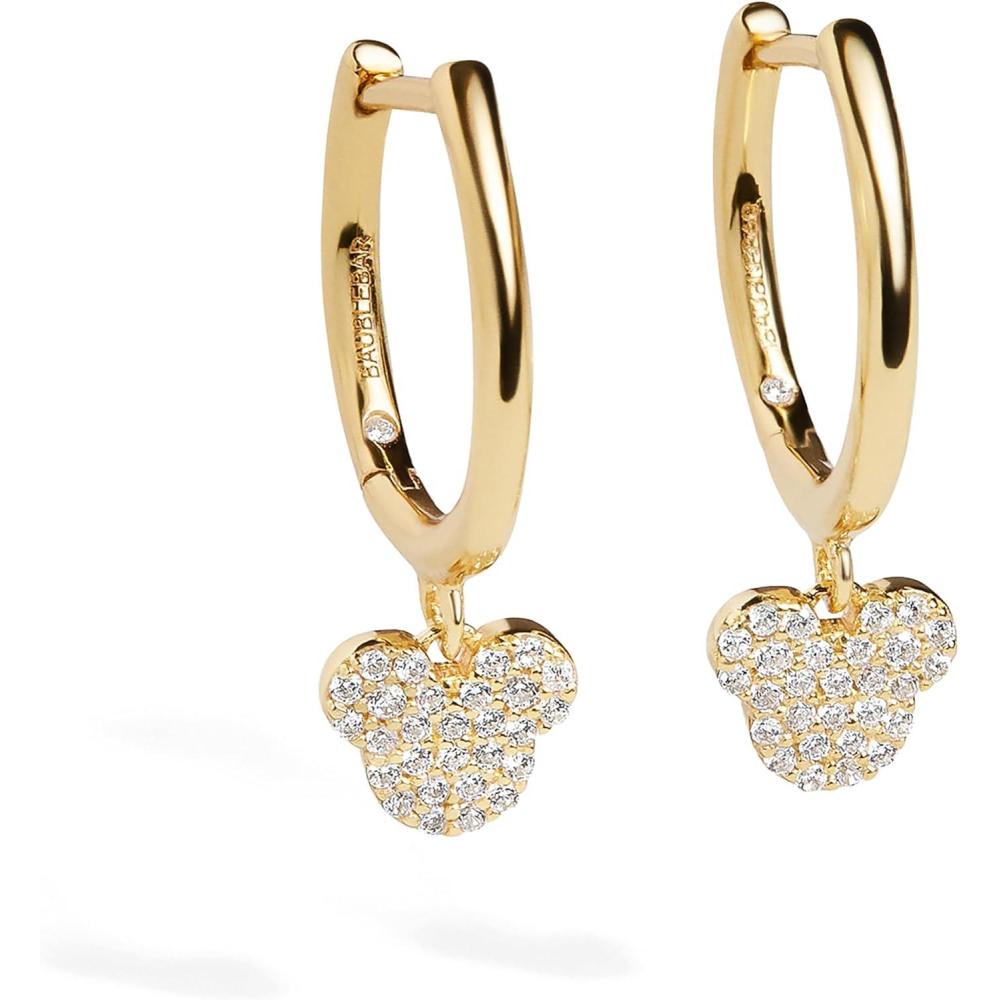 imageBaubleBar x Disney DemiFine Earrings  18K GoldPlated Sterling Silver Mickey Mouse Earrings Perfect for GiftingMickey Mouse Charm Huggie