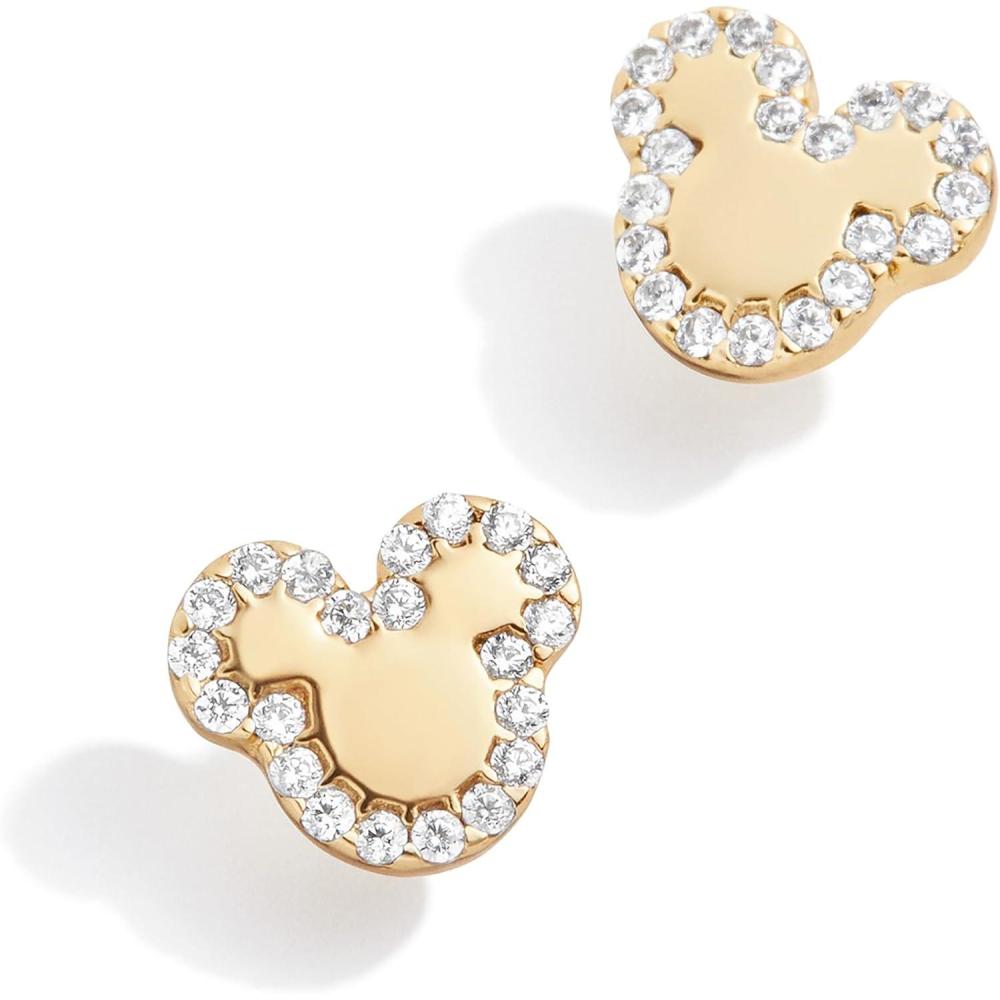 imageBaubleBar x Disney DemiFine Earrings  18K GoldPlated Sterling Silver Mickey Mouse Earrings Perfect for GiftingMickey Mouse Pave Stud