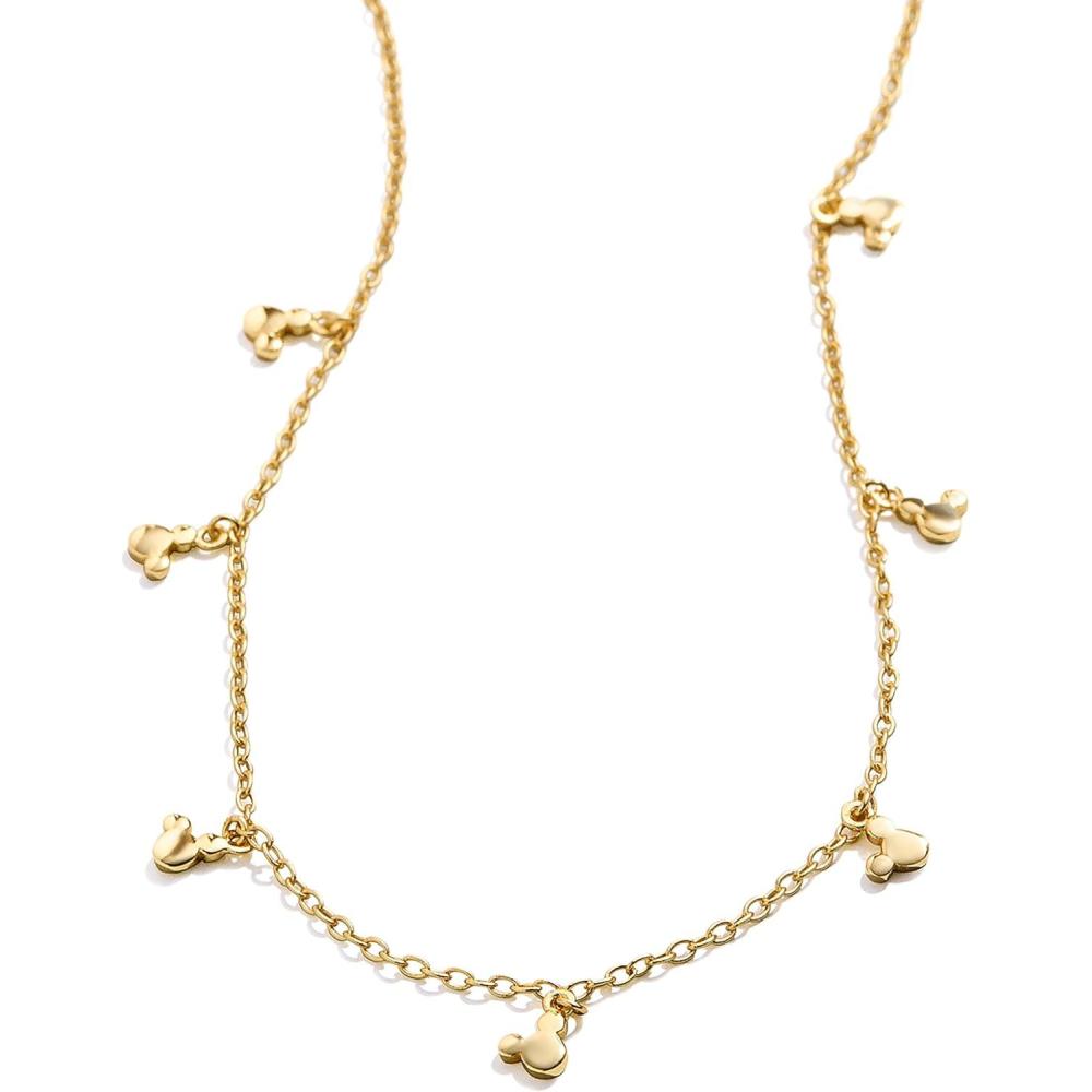 imageBaubleBar x Disneys Mickey Mouse DemiFine Necklace 18k GoldPlated Sterling Silver Necklace Beautiful and Classic Perfect for Mickey Mouse Fans of All AgesMickey Mouse Gold Station Necklace