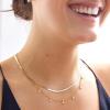 BaubleBar x Disney’s Mickey Mouse Demi-Fine Necklace, 18k Gold-Plated Sterling Silver Necklace, Beautiful and Classic, Perfect for Mickey Mouse Fans of All Ages(Mickey Mouse Gold Station Necklace)