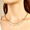 BaubleBar x Disney’s Mickey Mouse Demi-Fine Necklace, 18k Gold-Plated Sterling Silver Necklace, Beautiful and Classic, Perfect for Mickey Mouse Fans of All Ages(Mickey Mouse Bezel Station Necklace)