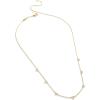 BaubleBar x Disney’s Mickey Mouse Demi-Fine Necklace, 18k Gold-Plated Sterling Silver Necklace, Beautiful and Classic, Perfect for Mickey Mouse Fans of All Ages(Mickey Mouse Bezel Station Necklace)