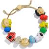 BaubleBar x Disney Friends Forever Charm Bracelet – Pull Tie Bracelet with Chunky Beads, Disney Characters Fashion Jewelry, Stackable and Stylish Accessories for Women(Peanuts)
