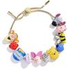 BaubleBar x Disney Friends Forever Charm Bracelet – Pull Tie Bracelet with Chunky Beads, Disney Characters Fashion Jewelry, Stackable and Stylish Accessories for Women(Winnie the Pooh)