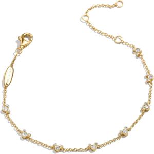 BaubleBar x Disney Mickey Mouse 18K Gold-Plated Sterling Silver Bracelet – Beautiful Mickey Mouse Charms, Delicate and Beautiful Disney Bracelet, Giftable & Stylish